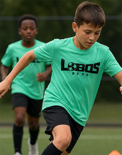 26/27 U8 to U12 Training Top Set (Black and Bright Seafoam)